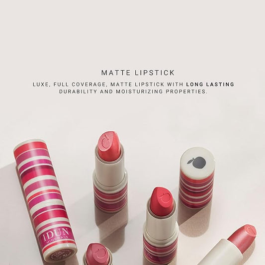 Matte Lipstick - Vegan Formula - Highly Pigmented - Rich Color Payoff - Long Lasting Wear - Suitable For All Skin Types - Jungfrubar - 0.14 Oz, Brownish Red, (I0096060)