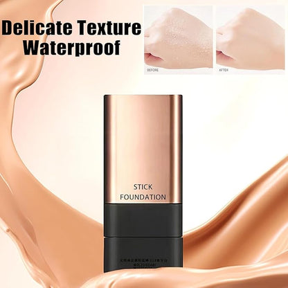 2 In 1- Luxury Anti-Wrinkle Foundation Stick, Korea Flawless Eraser Foundation Stick With Brush, Double Head Foundation Make-Up Stick, Multi-use Foundation Stick Makeup (Brilliant White-01)