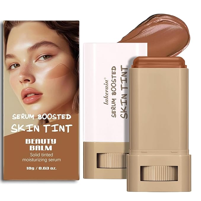 Beauty Balm Serum Boosted Skin Tint,Foundation Stick,Lightweight Solid Tinted Foundation Stick for Flawless, Radiant & Dewy Finish, All-Day Wear (#3)