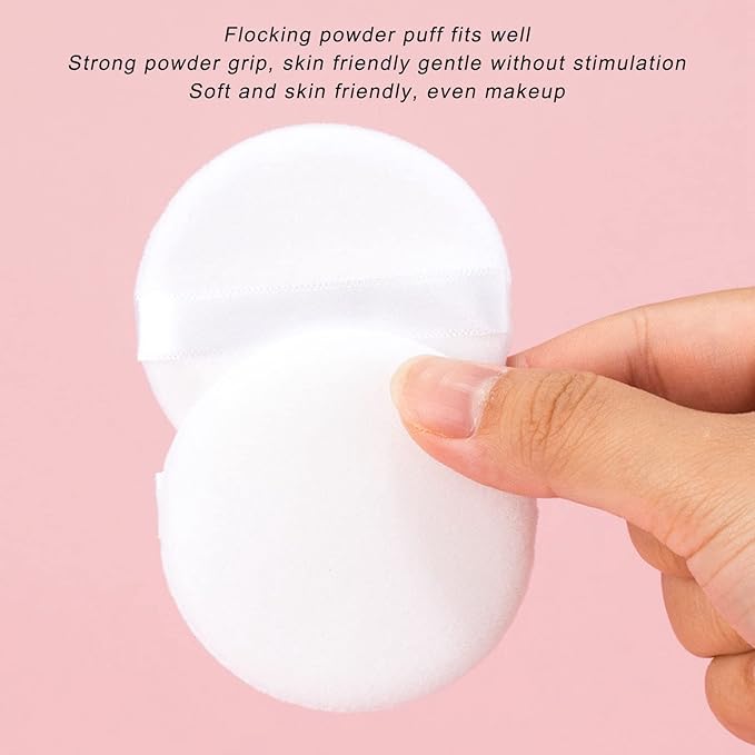 3g Empty Powder Box, Refillable Loose Portable Makeup Setting Blush Case Container with Puff Holder Compact Slim Mirror and Elasticated Net Sifter Mini No Leaks Set