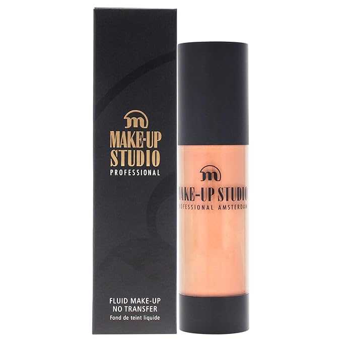 Amsterdam Make-Up Fluid Foundation No Transfer - Creates A Soft-Focus, Velvety Natural Finish - Delivers Long-Wearing Light To Medium Coverage - Wb3 Natural Beige - 1.18 Oz,S0658/NB