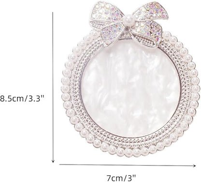 4Pcs Resin Nail Art Plalette Nail Polish Mixing Plate Gel Palette Manicure Tool for Nail Art Display (Pink Silver)