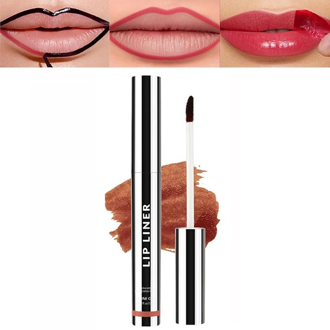 Waterproof Peel-Off Lip Liner Stain - Long-Lasting, Non-Stick, Vivid Color, Creamy Texture, Moisturizing, and Enhances Complexion for All Skin Types (Rose, 1pc)