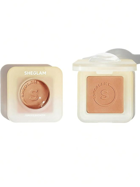 SHEGLAM Sunside Bronzer Powder Contour Long Wear Evenly Pigmented Neutral Warm Tone Sculpting Natural Matte Contour & Bronzer Face Makeup-Dawn Glow