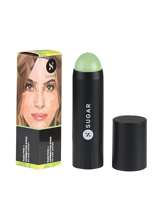 SUGAR Face Fwd Corrector Stick - 03 Jade Jockey (Green) Longlasting Formula, Lightweight