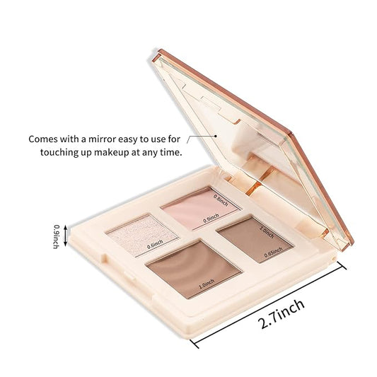 Boobeen Highlighter Contour Makeup Palette Matte Bronzer Palette Contouring Face Illuminate Makeup Palette Powder Shimmer Glow Highlighting Makeup Waterproof Long Lasting