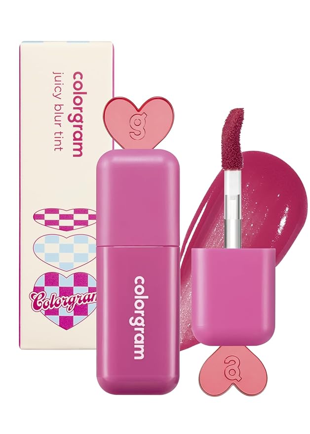 COLORGRAM Juicy Blur Tint 05 + 08 | Daily Semi-Matte, Semi-Glossy, Long-Lasting Lip Stain, Moisturizing, Buildable & Blendable, highly Pigmented (0.12 Fl. Oz.)
