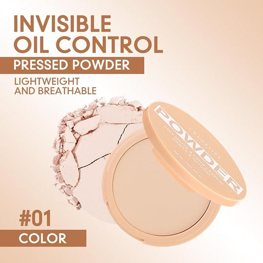 Pressed Matte Face Powder Makeup & Setting Powder for Poreless Wrinkle Blurring Contour Concealer Finishing,Lightweight,High Coverage,Shine Control (Warm Nude-Matte-01, 1.71OZ (Pack of 1))