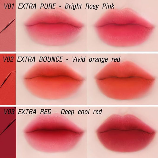 BBIA Last Velvet Tint (V03 EXTRA RED) + Over Glaze Stick (03 GRAPE GLAZE) BUNDLE SET