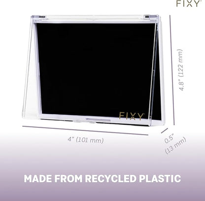 FIXY Extra Small Magnetic Makeup Organizer with Clear Top – Depot, Organize & Declutter Your Makeup – Travel-Friendly Empty Palette for Eyeshadow, Blush & More, Customizable & Portable - 4.8"x4.0"