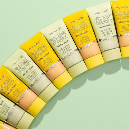 wet n wild Prime Focus Glass Skin Correct Primer, Bright Crystal Finish, Yellow