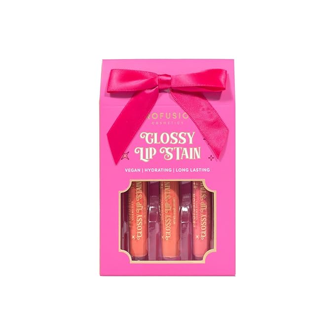 Profusion Cosmetics Sweet Holiday Glossy Lip Stain Trio for Festive Fabulousness, Get Stunning Holiday Looks With 3 Piece Lip Set for Ultimate Holiday Beauty