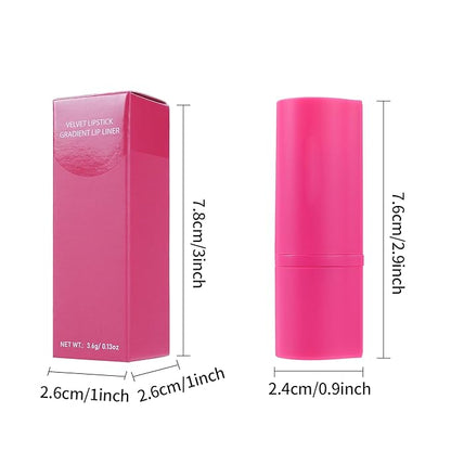 2-in-1 Gradient Lip Liner and Lipstick Lip Combo Set, Flawless Contour & Gradual Ombre Effect with Easy-to-Use Crayon Form and Cone Tip, Non-Smudging, Long-Lasting, 04# Rose Embrace