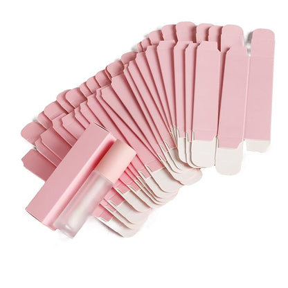 COSIDEA 50 PCS Empty Matte Pink Lip Gloss Boxes W22 xW22 xH92mm /0.87 * 0.87 * 3.62 inch, Cosmetic Perfume/Mascara Box Packaging for Small Business Wholesale, small Kraft Paper Box