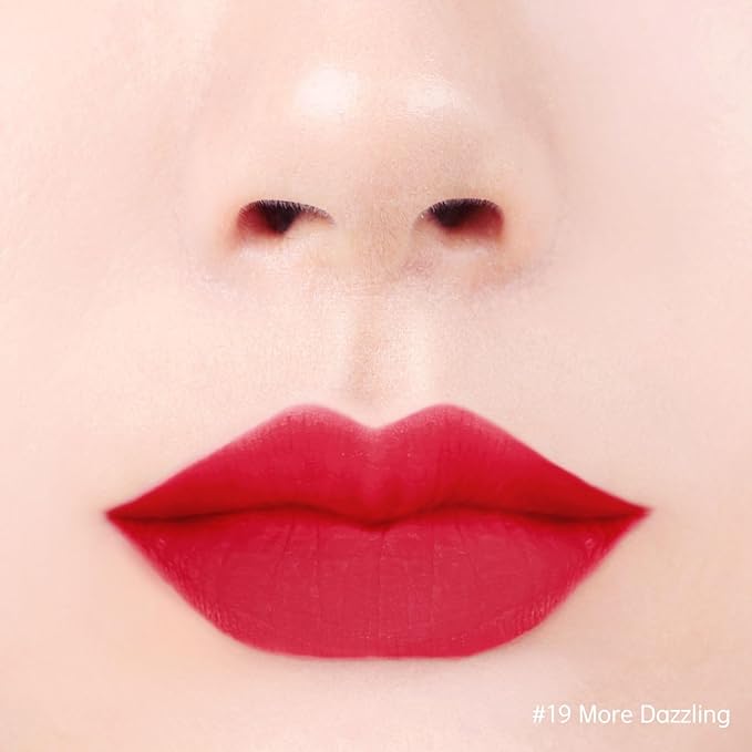 BBIA Last Velvet Lip Tint - Soft & Creamy Matte Finish Lip Stain, Blur Effect with Velvety Texture, Long-Lasting, High Pigment, Lightweight, Non-Drying, Korean Lip Makeup (19 MORE DAZZLING)