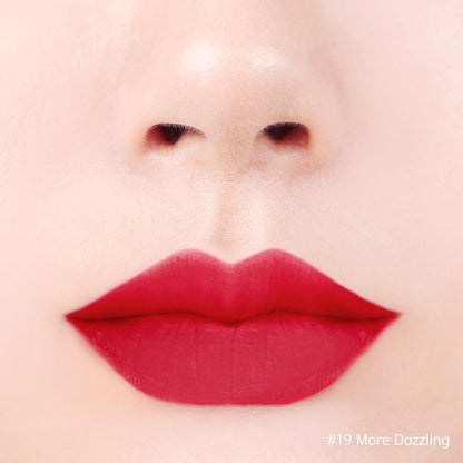 BBIA Last Velvet Lip Tint - Soft & Creamy Matte Finish Lip Stain, Blur Effect with Velvety Texture, Long-Lasting, High Pigment, Lightweight, Non-Drying, Korean Lip Makeup (19 MORE DAZZLING)