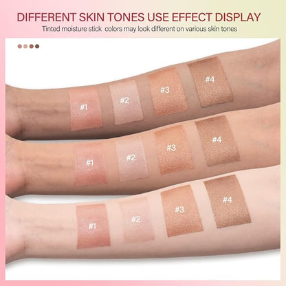 Bronzer Stick, Facial Contouring Stick,Cream Contour Stick, Facial Contouring Stick,Highlight Contour Makeup Long Lasting, Face Bronzer, Face Shaping,02,Rich Glow&04,Beach Glow
