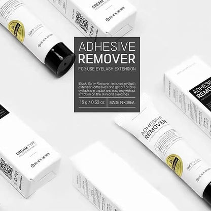 Black Berry 15g Cream Lash Remover for Eyelash Extensions - Cream Eyelash Glue Remover for False Eyelahes Professional Supply Fast Adhesive Dissolution Time in 3 Minutes Salon Use