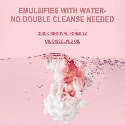 40PCS Mini Clensing Oil for Face, Jojoba & Rose Oil Makeup Remover Travel Size, Lightweight Softening Soothing Gentle for All Skin Types, Individually Packaged Units, 2ml x 20 Capsules