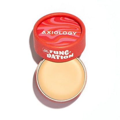 Axiology Fungdation Mushroom Foundation Face Makeup Creamy Wrinkle Defying Minimize Fine Lines Infused with Reishi Deep Hydration Natural Youthful Look Light to Medium Coverage 11.3g (Shade 2)