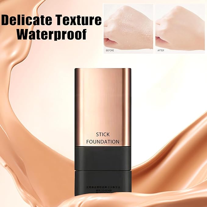 2 In 1- Luxury Anti-Wrinkle Foundation Stick, Korea Flawless Eraser Foundation Stick With Brush, Contour Stick Foundation Face Stick, Makeup Eraser Korean Foundation Stick (Natural * 1)
