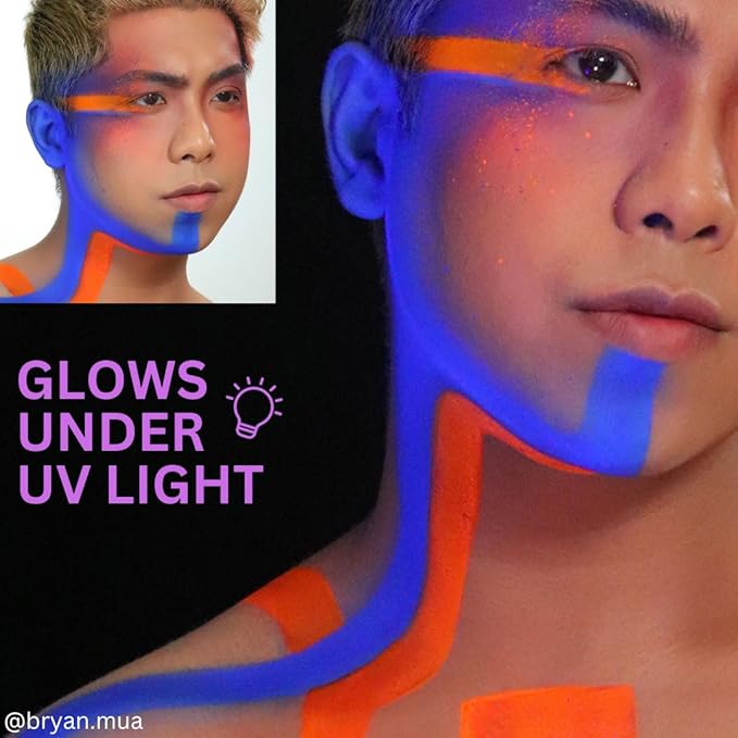 Mehron Makeup Liquid Makeup | Face Paint and Body Paint Perfect for Halloween, Cosplay I Air Brush Compatible 4.5 oz (133 ml) (GLOW BLUE)