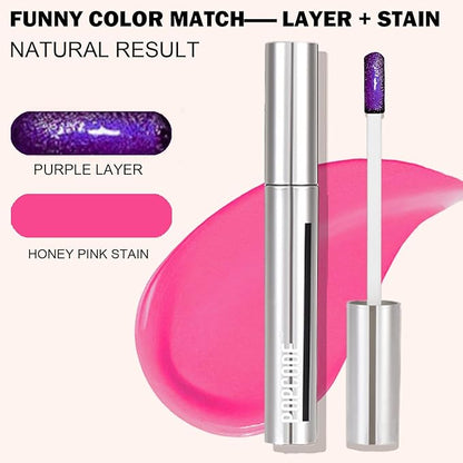 Peel Off Lip Stain - Long Lasting, Transfer Proof and Waterproof Tattoo Lip Tint, Matte Finish Lip Stain Peel Off, Infused with Vitamin E & Algin & Hydroxyacetophenone, #003 Honey Pink