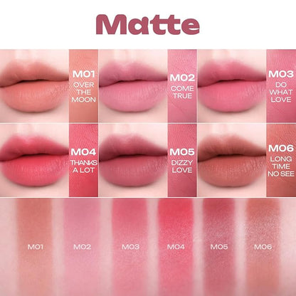 Peripera Slip On My Lip 10 Colors, Long-Lasting Shine Slim Lipstick, Slick Lip Crayon, Long Lasting, Satin, Matte, Glowy Korean Lip, K Beauty (M01 OVER THE MOON, One Size)