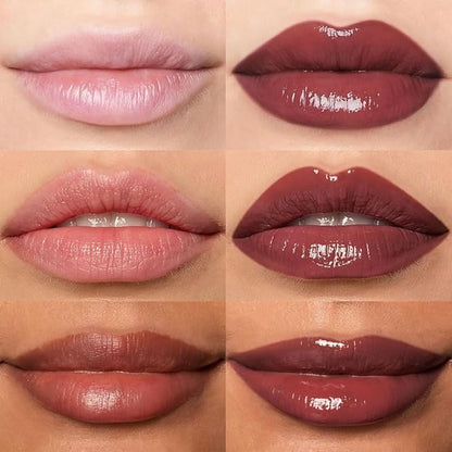 Hydrating Glow Lip Gloss Oil, Tinted Lip Plumper Lip Glosses Oil, Younger-Looking Lips Chocolate Scent, Non-Sticky Creamy Texture for Dry Lips, Brillo labial en aceite hidratante con brillo 11#