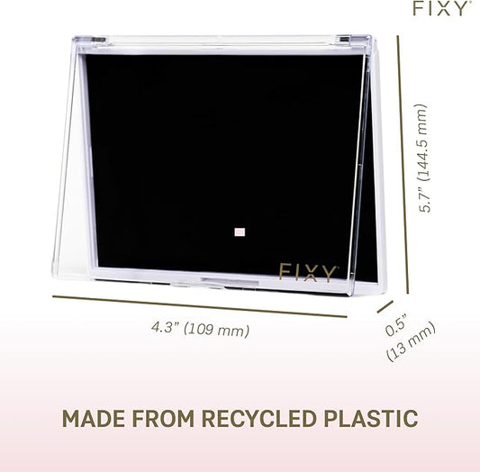FIXY Small Magnetic Makeup Organizer with Clear Top – Depot, Organize & Declutter Your Makeup–Travel-Friendly Empty Palette for Eyeshadow, Blush & More, Customizable & Portable- 5.7"x4.3"