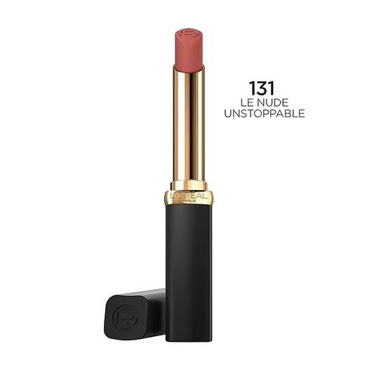 L'Oreal Paris Colour Riche Intense Volume Matte Lipstick, Lip Makeup Infused with Hyaluronic Acid for up to 16HR Wear, Le Nude Unstoppable, 0.06 Oz
