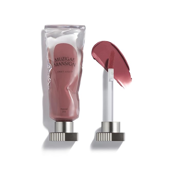 Objet Lip Stain (Unique Paint Tube Design) – Velvet Matte Tint, Long-Lasting Waterproof Lipstick, Hydrating Korean Makeup, Red & Rose Gloss, K-Beauty Tinted Lipstain (13 APPEAL)