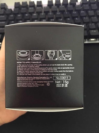 Honey and Pine Makeup, Air Cushion CC Cream Mushroom Head Foundation, BB Cream Moisture Foundation, Long Lasting Matte Concealer, Full Coverage Waterproof Coverup for All Skin Types (Natural, 1)