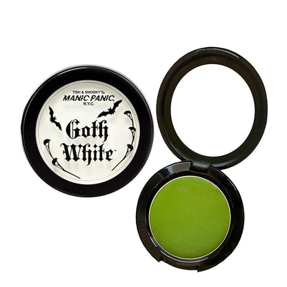 MANIC PANIC Goth White Cream To Powder Foundation Bundle with Poison Ivy Green Face & Body Paint Makeup