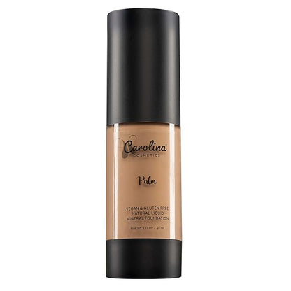 Plant-Based Foundation in Palm Shade - Hydrating, Pore-Minimizing & Buildable Coverage - Vegan, Non-GMO, Gluten-Free, Paraben-Free- Sun Protection - 1Fl Oz