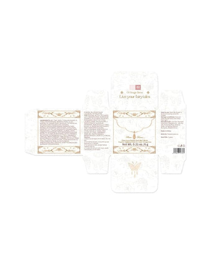 Flower Knows Butterfly Cloud Collar Rouge Box Highlighting & Blush Duo Powder,Nude+Peach Matte Finish Blush & Highlighter Palette,Buildable & Blendable Makeup for cheeks(01 Rouge Snow)