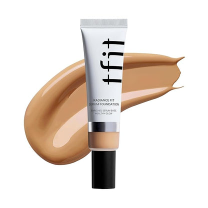 Radiance Fit Serum Foundation - Flawless Coverage, Dewy finish, Long-lasting Waterproof and sweatproof,Lightweight,Creamy Natural,1.05 Oz. (N4.5 Camel, 1.05 Oz.)