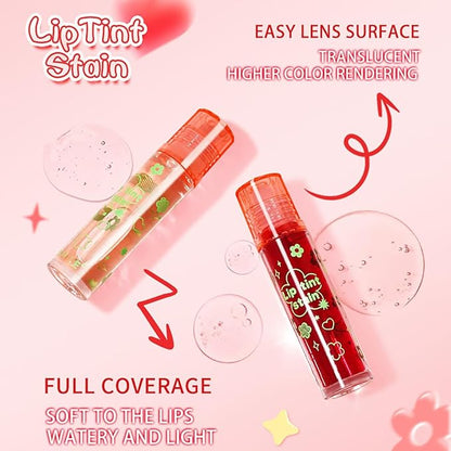 4PCS Rolling Ball Lip Oil Set, Long Lasting Hydrating & Moisturizing Lip Gloss Set for Kids Lip care, Transparent Lip Gloss for Dry and Chapped Lips (Set B, 0.16 Oz/Pcs)