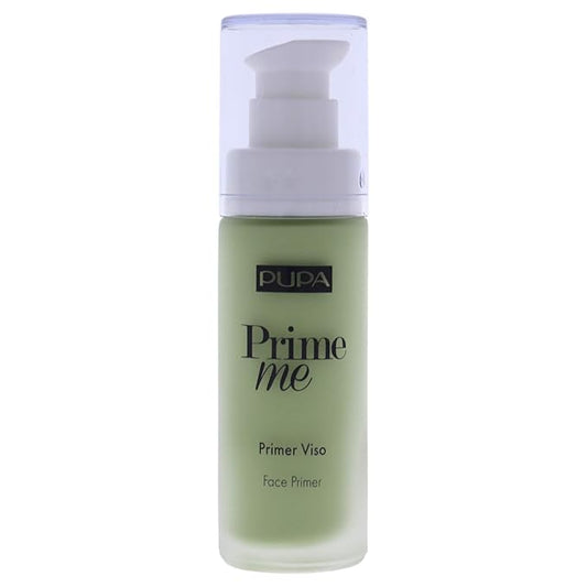 PUPA Milano Prime Me Corrective Anti-Redness Face Primer - Evens Out The Skin Tone And Gives It A Neutral Undertone - For Makeup That Lasts Longer - Oil And Alcohol Free - 003 Green - 1.01 Oz