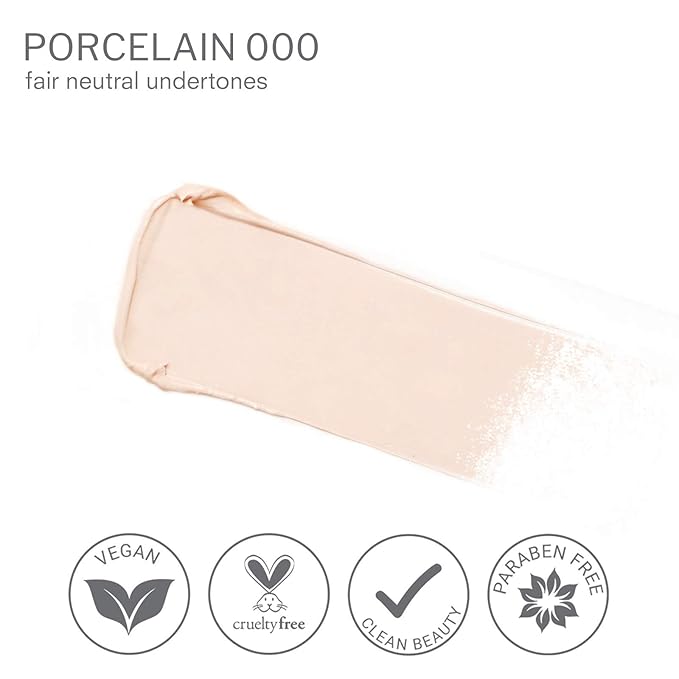 Camera Stick Foundation by True + Luscious - Full Coverage Cream Foundation - Non-Comedogenic & Hydrating Formula - Vegan, Paraben Free, & Cruelty Free - 0.49 oz (Shade 000: Porcelain)