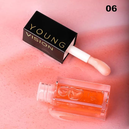 YOUNG VISION Lip Glow Oil, Lip Gloss with Jojoba Seed Oil, Moisturing and Plumping,0.20 fl oz(Pack of 1)