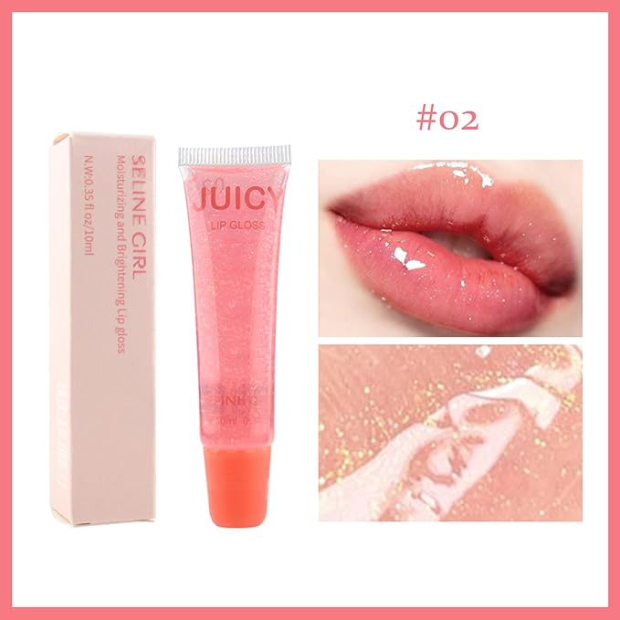 Juicy Lip Gloss, Lipgloss for Women and Girls, Lip Plumper, Lip Makeup Hydrating, Tinted Lip Balm, Colorful Lipgloss Moisturizing and Vibrant #cherry