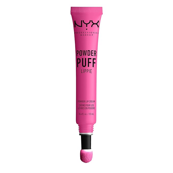 NYX PROFESSIONAL MAKEUP Powder Puff Lippie Lip Cream, Liquid Lipstick - Bby (Fuchsia)