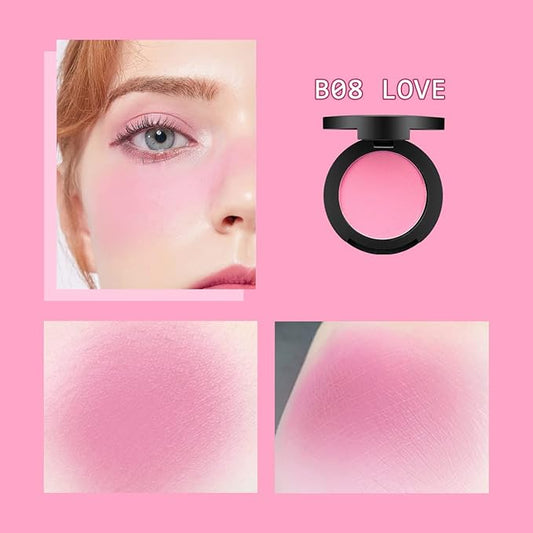 LAMUSELAND 8 Colors Soft Velvet Blush Matt Lasting Blusher (B08 LOVE)