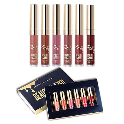 BestLand 6Pcs Matte Liquid Lipstick Set - Non-Stick, Waterproof, Long-Lasting Shades - Durable Lipgloss Beauty Cosmetics Makeup Set - Perfect Gifts for Women and Girls