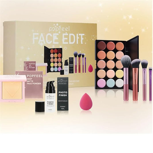 Face Makeup Kits for Women, Face Makeup Set for Beginners, Mother's Day Gifts Set for Women Girls, Makeup Essential Bundle with Face Powder