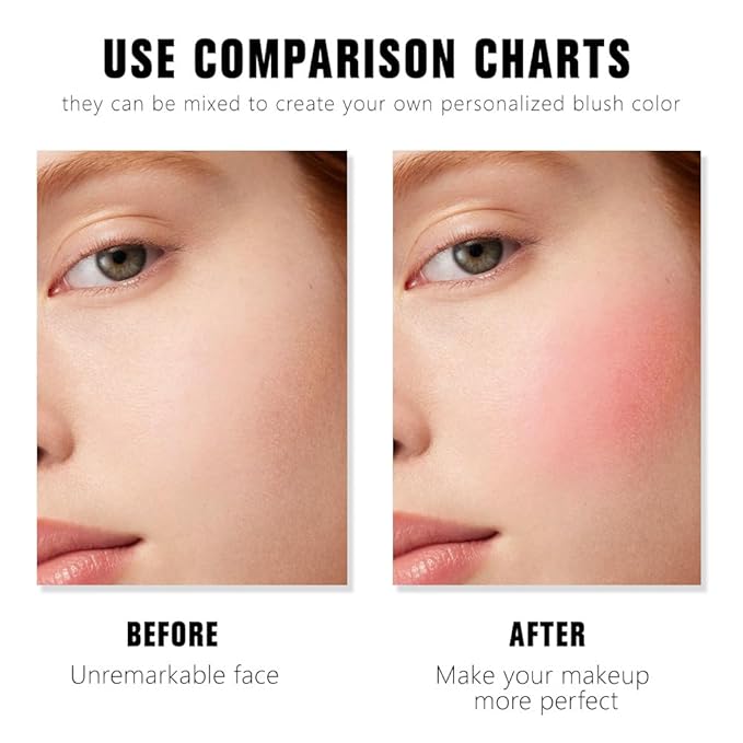 2-in-1 Contour & Blush Palette | Matte Silky Powder, No Fallout, Buildable Color, Universal Natural Makeup for Women (Pack of 1))