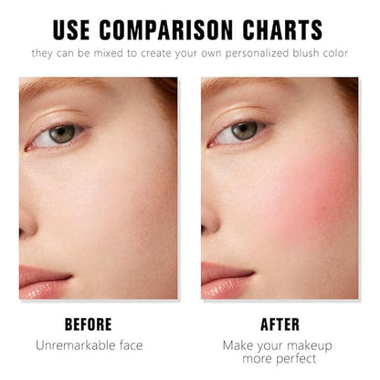 2-in-1 Contour & Blush Palette | Matte Silky Powder, No Fallout, Buildable Color, Universal Natural Makeup for Women (Pack of 1))