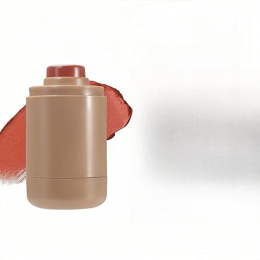 MAEPEOR Matte Blush Stick Creamy Natural Looking Finish Face Blush Long-Lasting Lightweight Buildable Blushes Stick for Cheeks (Color H04)