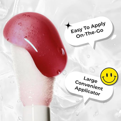 Hydrating Lip Oil LET`S GLAZE - Hydrating Lip Gloss Flavoring - Fat Oil Lip Gloss - Plumping & Glossy Balm - №404 Chocolate Cookies